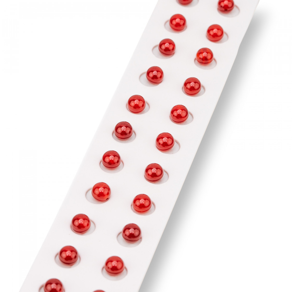 24 perles rondes lisses en cornaline rouge de 4 mm à demi-trou-PERLES DEMI-TROU | Worldofjewel.com