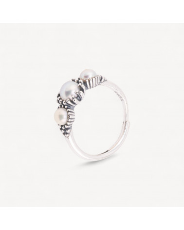 Anello Gioiello In Argento 925 Microfusione Trilogy Con Perle Di Fiume Misura Regolabile MOD4478-RINGE AUS 925 SILBER | Worldofjewel.com