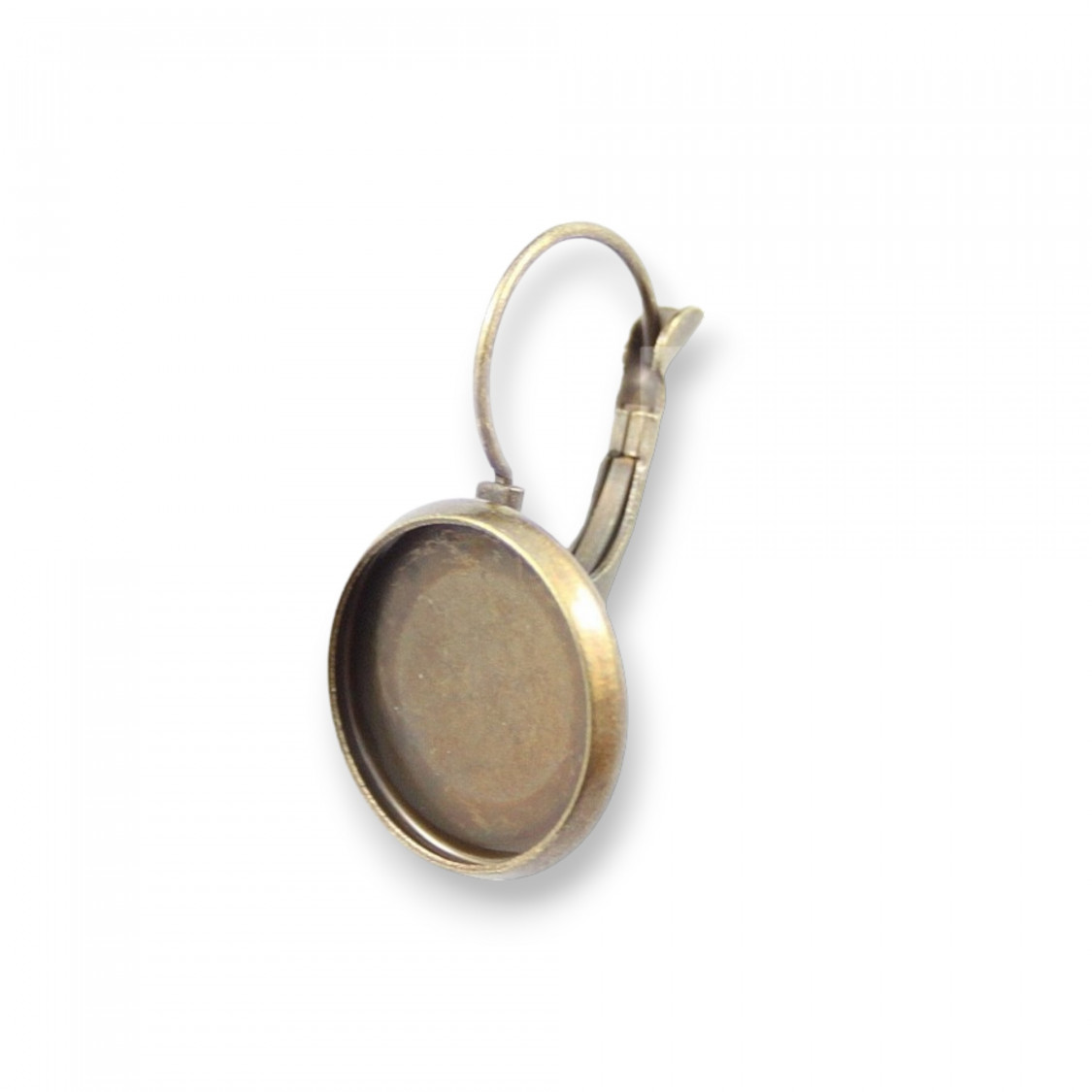 Base Per Orecchini Di Ottone A Monachella Chiusa Con Castone Interno 14mm Bordo 2mm 12 Paia Canna Di Fucile-Ohrringbasen aus Messing und Bronze | Worldofjewel.com