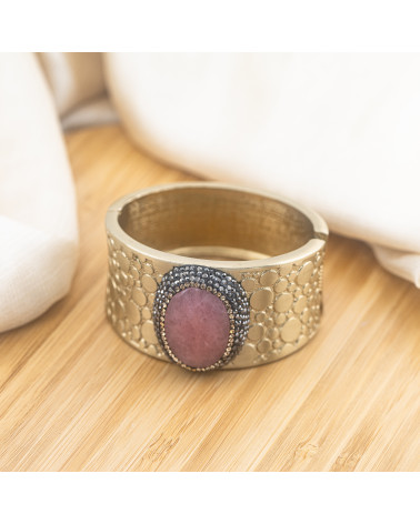 Bracciale in Bronzo Con Pietre e Marcasite Dorato MOD.572-BRACCIALI BIJOUX | Worldofjewel.com