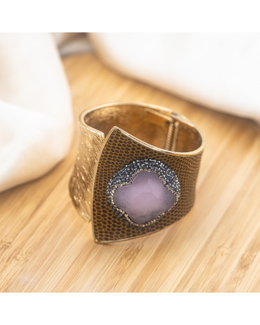 Bracciale in Bronzo Con Pietre e Marcasite Dorato MOD.588-BRACCIALI BIJOUX | Worldofjewel.com