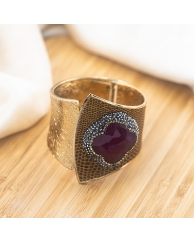 Bracciale in Bronzo Con Pietre e Marcasite Dorato MOD.589-BRACCIALI BIJOUX | Worldofjewel.com