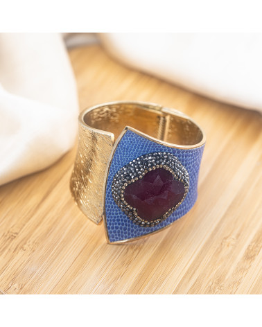 Bracciale in Bronzo Con Pietre e Marcasite Dorato MOD.605-BRACCIALI BIJOUX | Worldofjewel.com