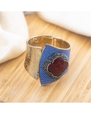 Bracciale in Bronzo Con Pietre e Marcasite Dorato MOD.606-BRACCIALI BIJOUX | Worldofjewel.com