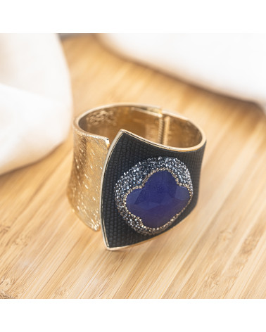 Bracciale in Bronzo Con Pietre e Marcasite Dorato MOD.610-BRACCIALI BIJOUX | Worldofjewel.com