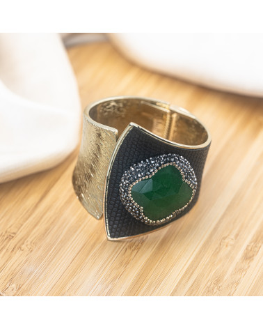 Bracciale in Bronzo Con Pietre e Marcasite Dorato MOD.619-BRACCIALI BIJOUX | Worldofjewel.com