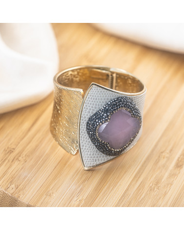 Bracciale in Bronzo Con Pietre e Marcasite Dorato MOD.639-BRACCIALI BIJOUX | Worldofjewel.com