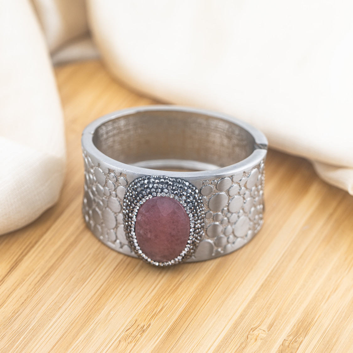 Bracciale in Bronzo Con Pietre e Marcasite Rodiato MOD.574-BRACCIALI BIJOUX | Worldofjewel.com