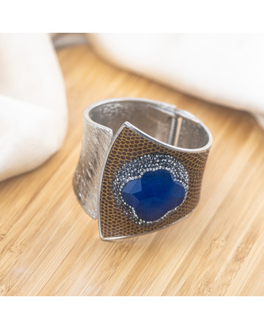 Bracciale in Bronzo Con Pietre e Marcasite Rodiato MOD.599-BRACCIALI BIJOUX | Worldofjewel.com