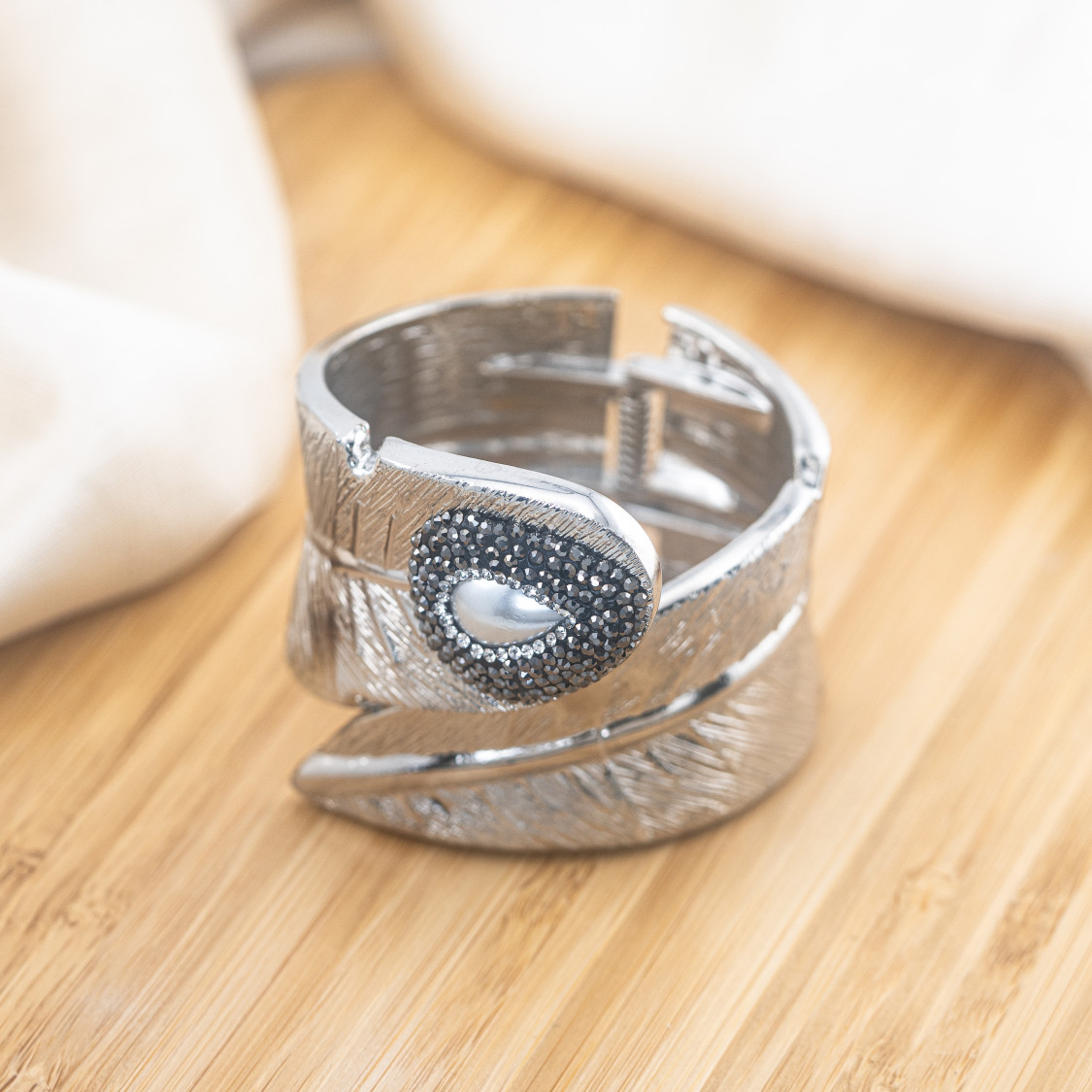 Bracciale in Bronzo Con Pietre e Marcasite Rodiato MOD.600-BRACCIALI BIJOUX | Worldofjewel.com