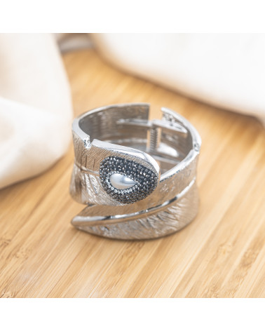 Bracciale in Bronzo Con Pietre e Marcasite Rodiato MOD.600-BRACCIALI BIJOUX | Worldofjewel.com