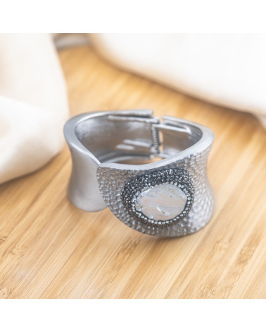 Bracciale in Bronzo Con Pietre e Marcasite Rodiato MOD.601-BRACCIALI BIJOUX | Worldofjewel.com