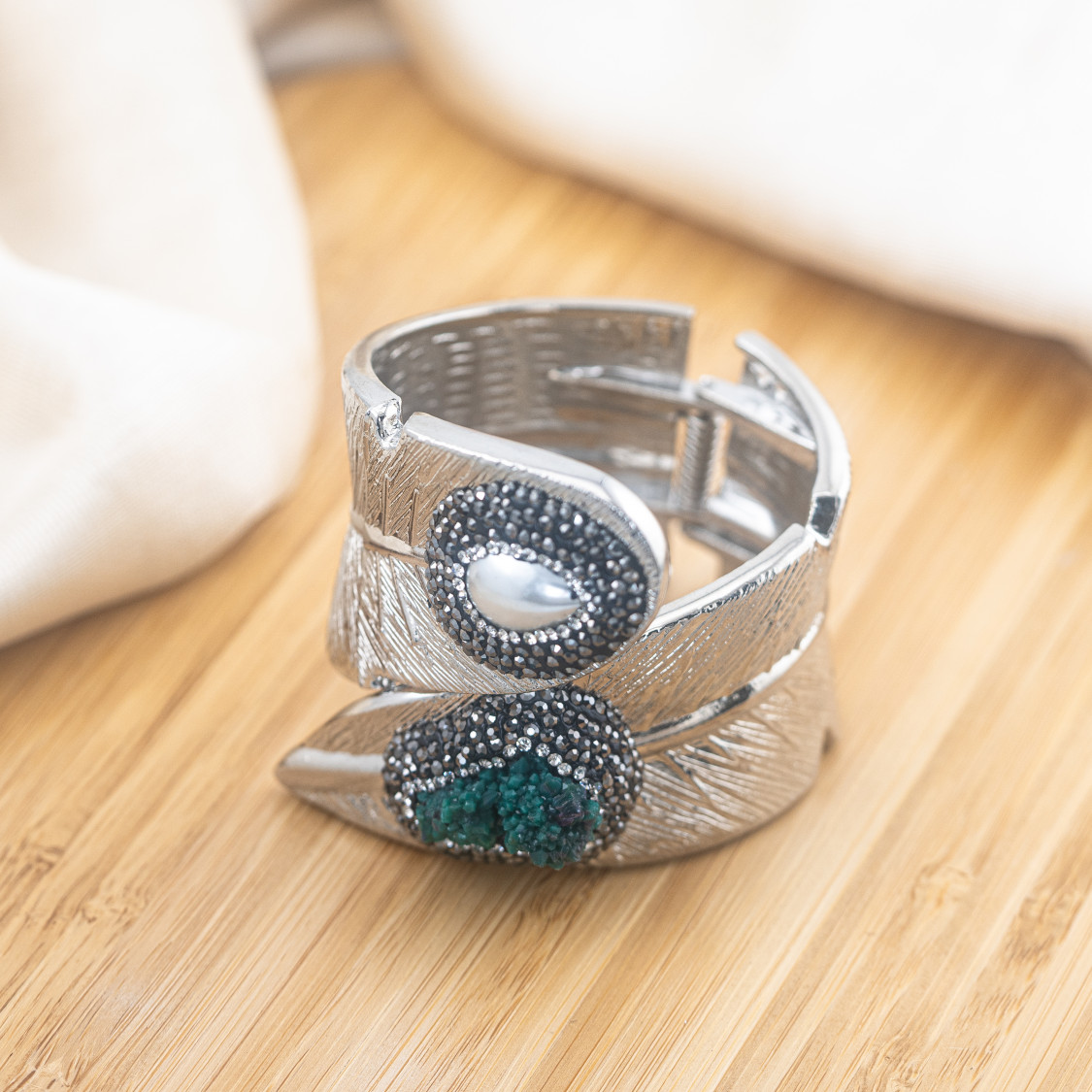 Bracciale in Bronzo Con Pietre e Marcasite Rodiato MOD.602-BRACCIALI BIJOUX | Worldofjewel.com