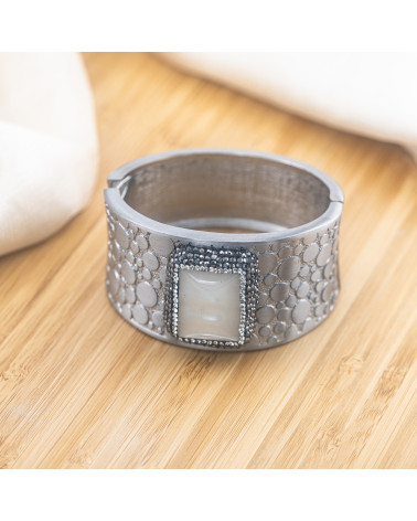 Bracciale in Bronzo Con Pietre e Marcasite Rodiato MOD.603-BRACCIALI BIJOUX | Worldofjewel.com