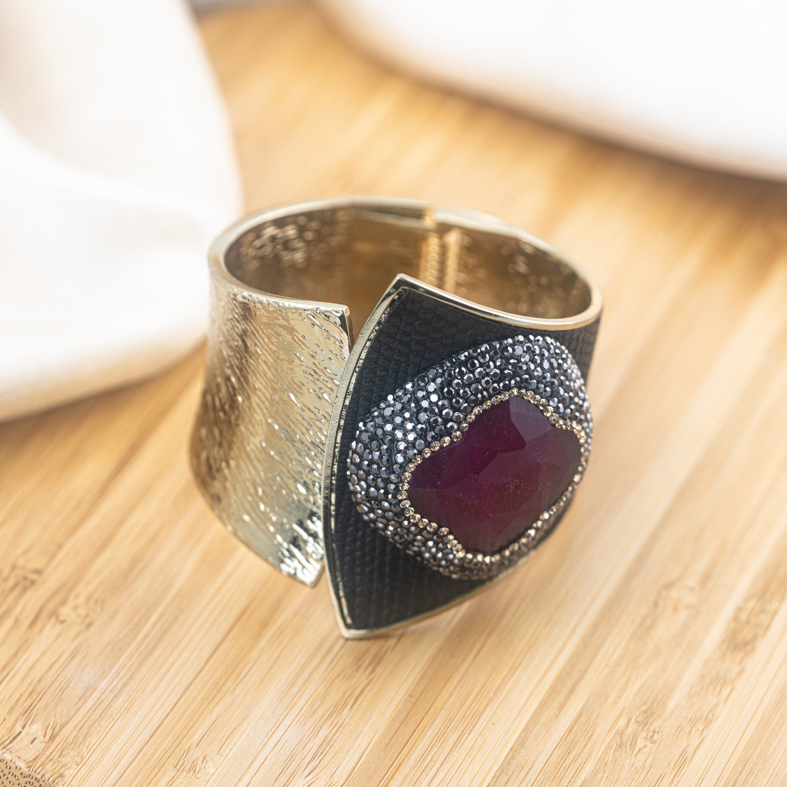 Bracciale in Bronzo Con Pietre e Marcasite Rodiato MOD.613-BRACCIALI BIJOUX | Worldofjewel.com