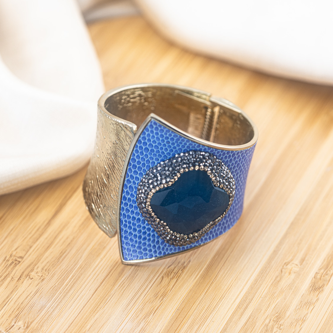 Bracciale in Bronzo Con Pietre e Marcasite Rodiato MOD.617-BRACCIALI BIJOUX | Worldofjewel.com