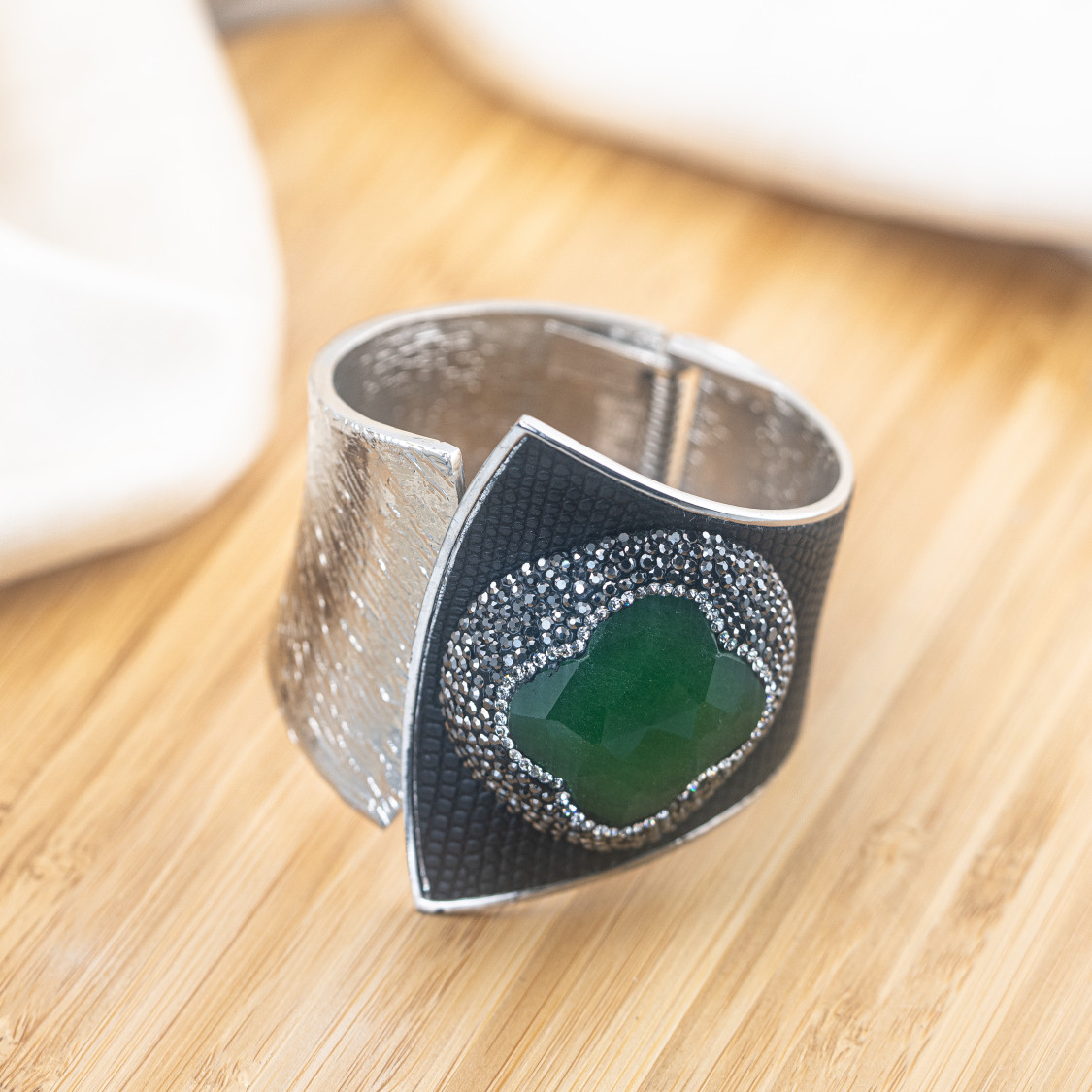 Bracciale in Bronzo Con Pietre e Marcasite Rodiato MOD.618-BRACCIALI BIJOUX | Worldofjewel.com