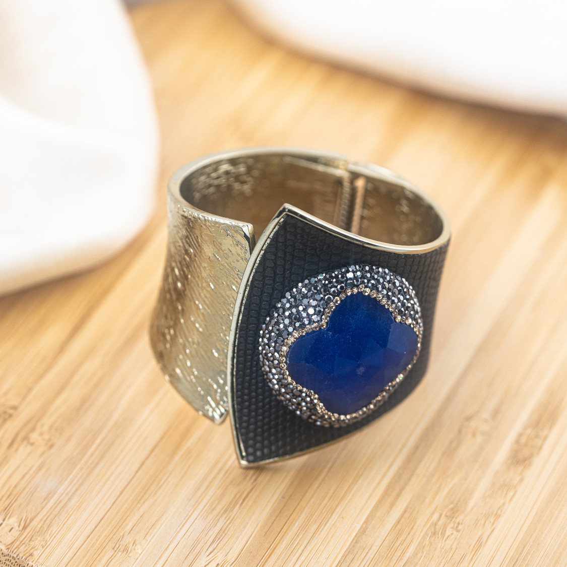 Bracciale in Bronzo Con Pietre e Marcasite Rodiato MOD.621-BRACCIALI BIJOUX | Worldofjewel.com