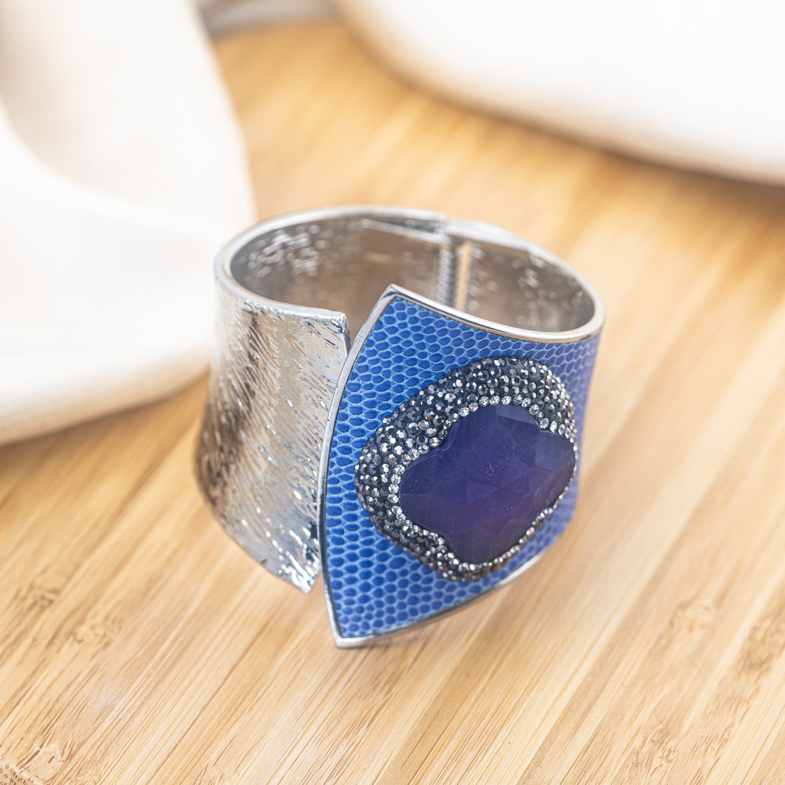 Bracciale in Bronzo Con Pietre e Marcasite Rodiato MOD.624-BRACCIALI BIJOUX | Worldofjewel.com