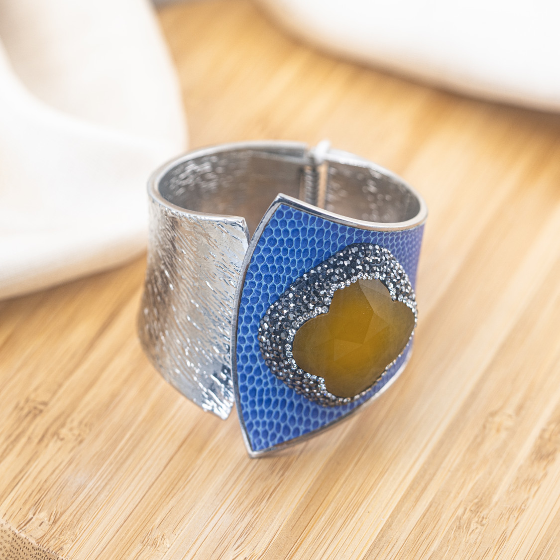 Bracciale in Bronzo Con Pietre e Marcasite Rodiato MOD.627-BRACCIALI BIJOUX | Worldofjewel.com