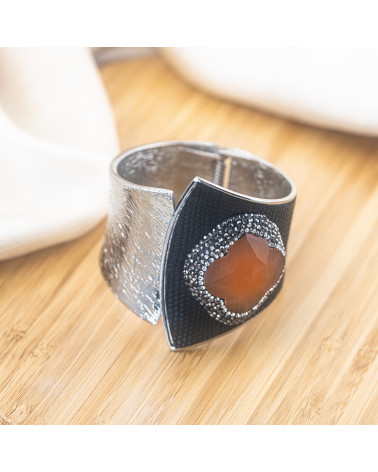 Bracciale in Bronzo Con Pietre e Marcasite Rodiato MOD.629-BRACCIALI BIJOUX | Worldofjewel.com