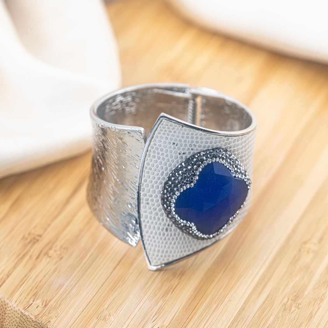 Bracciale in Bronzo Con Pietre e Marcasite Rodiato MOD.635-BRACCIALI BIJOUX | Worldofjewel.com