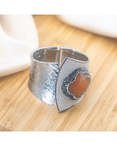 Bracciale in Bronzo Con Pietre e Marcasite Rodiato MOD.638-BRACCIALI BIJOUX | Worldofjewel.com