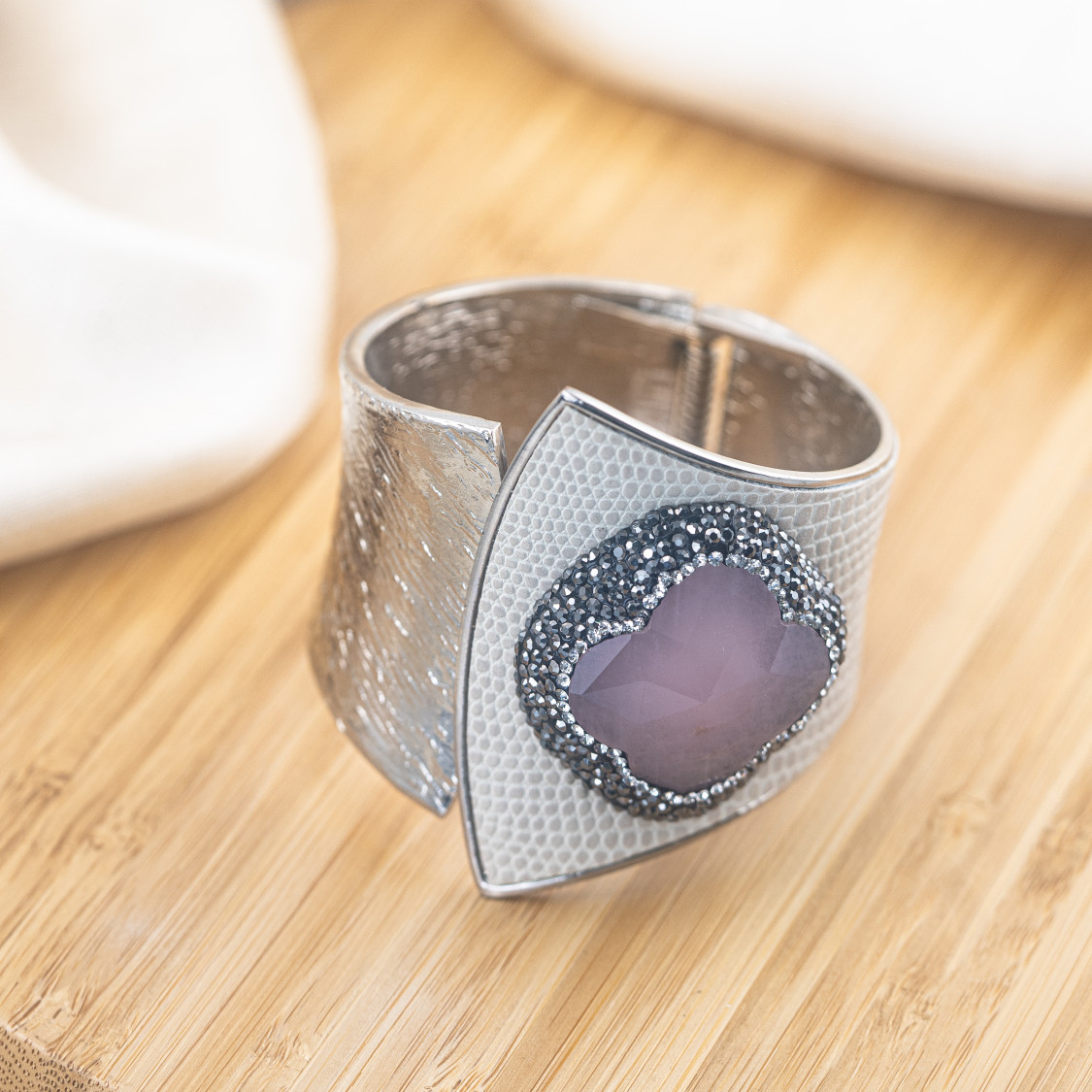 Bracciale in Bronzo Con Pietre e Marcasite Rodiato MOD.641-BRACCIALI BIJOUX | Worldofjewel.com