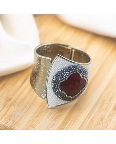 Bracciale in Bronzo Con Pietre e Marcasite Rodiato MOD.643-BRACCIALI BIJOUX | Worldofjewel.com