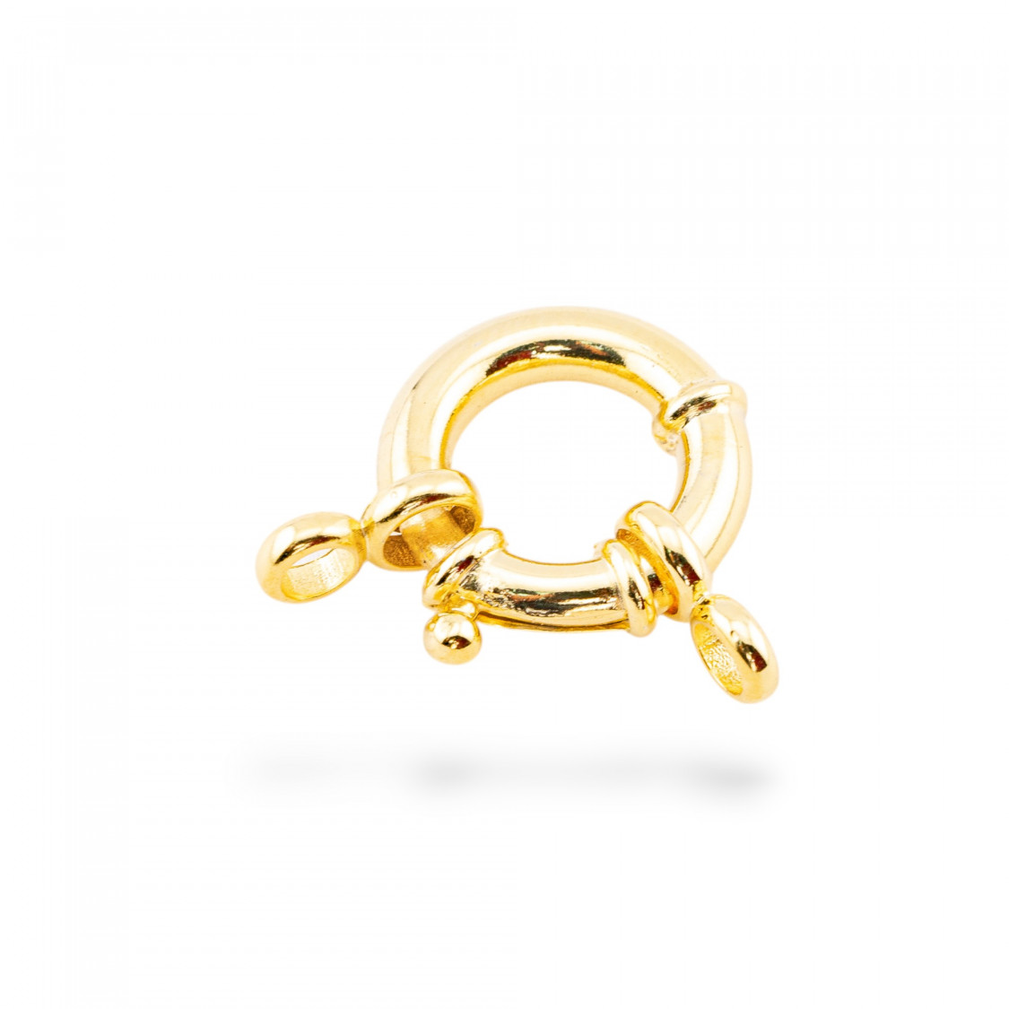 Chiusura Di Argento 925 Anello A Molla 16mm Con Ottino Canna 3,5mm Esterno 1pz Oro Rosa-DIY ΚΟΥΜΠΩΜΑ ΑΠΟ ΑΣΗΜΙ 925 | Worldofjewel.com