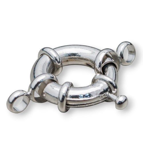 Fermoir rond en laiton sans nickel 21 mm, lot de 30