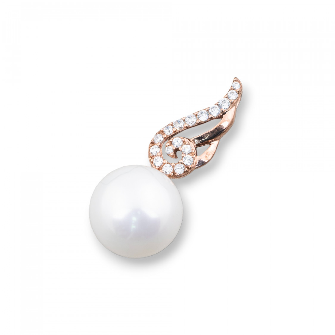 Ciondolo Pendente Di Argento 925 Con Perle Di Maiorca 12x32mm-ARGENT 925 DESIGN ITALIE | Worldofjewel.com