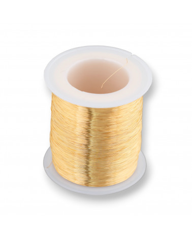 Filo di Ottone Modellabile Protetto Contro Ossidatura Misura 0,4mm 250gr Oro Light-BRASS AND BRONZE MODELLING WIRE | Worldofjewel.com