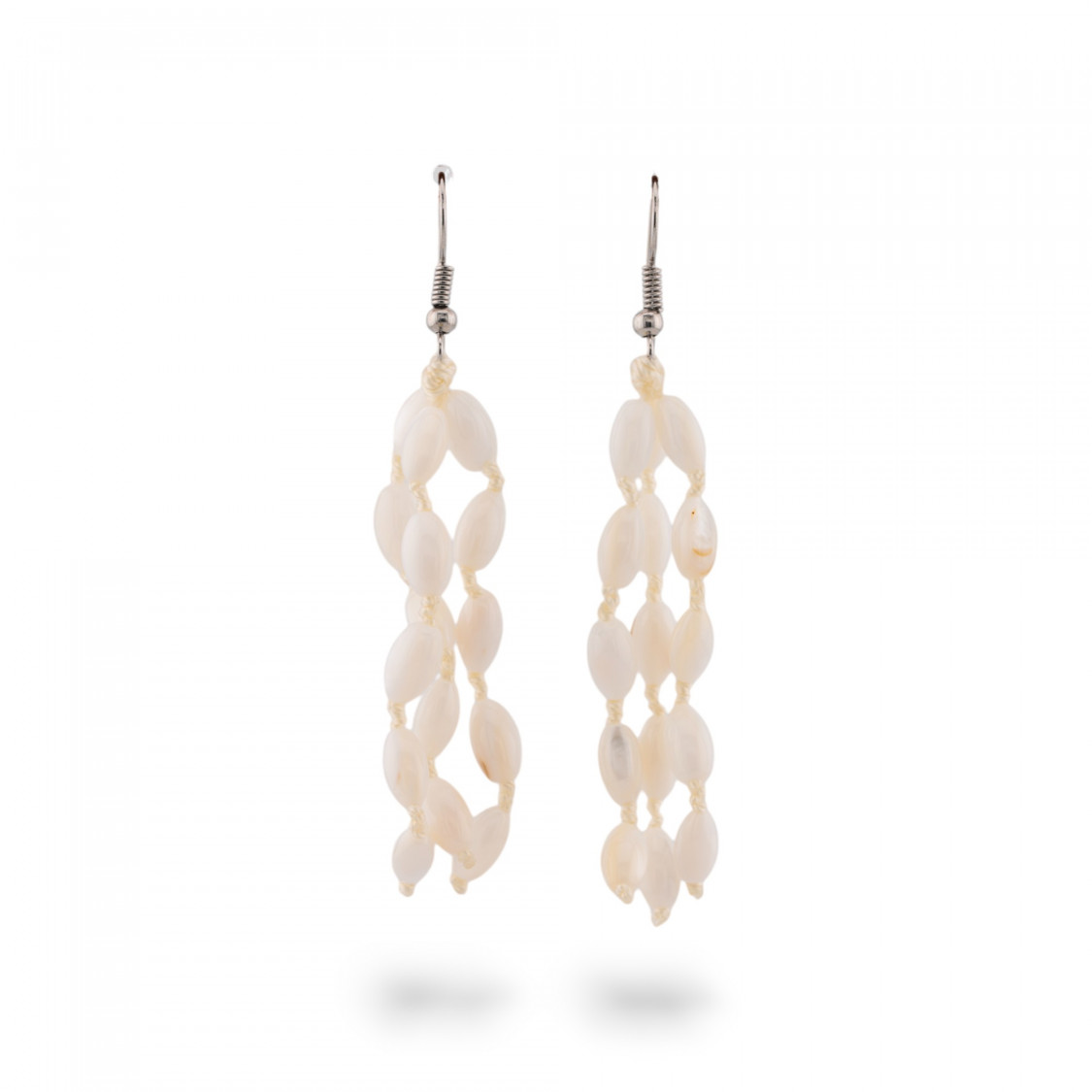 Boucles d'oreilles à levier en bronze avec nacre 20x60mm MOD7-BOUCLES D'OREILLES EN VEDETTE | Worldofjewel.com