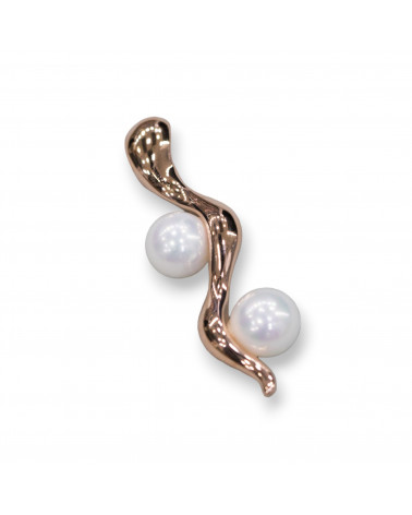 Pendente Di Argento 925 Con Perle Di Maiorca 10x30mm-SILVER 925 DESIGN ITALY | Worldofjewel.com