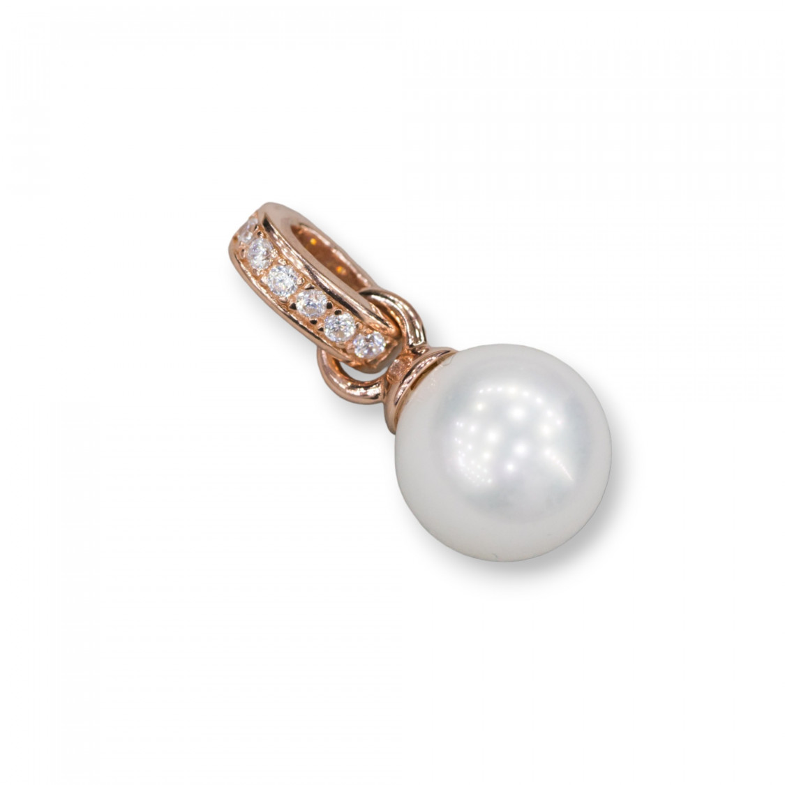 Pendenti Di Argento 925 Con Perle Di Maiorca 10x23mm-SILBER 925 DESIGN ITALIEN | Worldofjewel.com