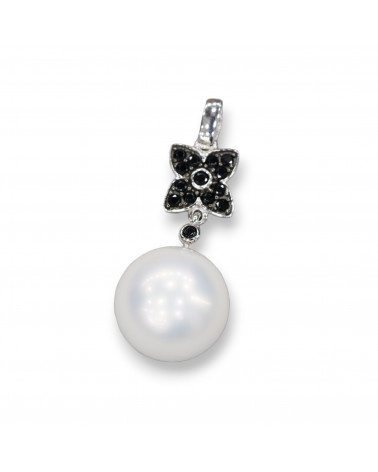 Pendenti Di Argento 925 Con Perle Di Maiorca 14mm-PLATA 925 DISEÑO ITALIA | Worldofjewel.com