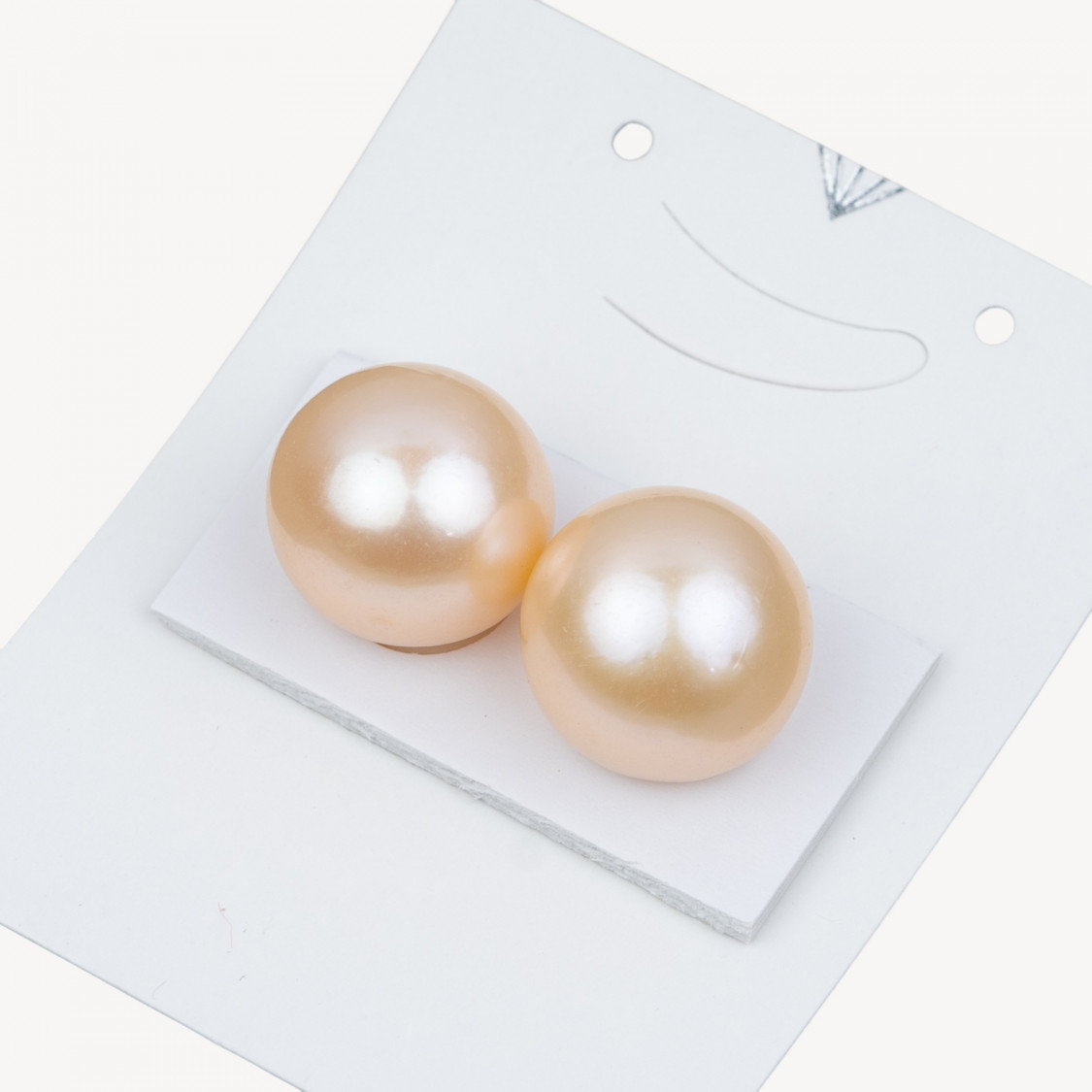 Perle di Fiume Barocche Tondo 1 Foro (SEZ) 12,5-13,0mm 10 Paia Rosa-1-HOLE ROUND FRESHWATER CULTURED RIVER PEARLS | Worldofjewel.com