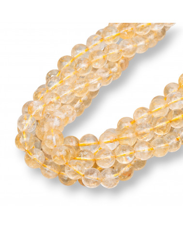 Quarzo Citrino Chiaro Tondo Liscio 7mm-CITRINE QUARTZ | Worldofjewel.com