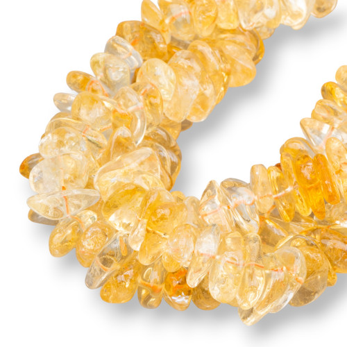 Citrine Quartz Irregular Disc Stone 10-14mm