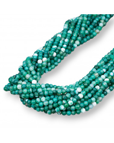 Agata Verde Striata Perlina Tonda Sfaccettata 4mm-AGATA VERDE | Worldofjewel.com