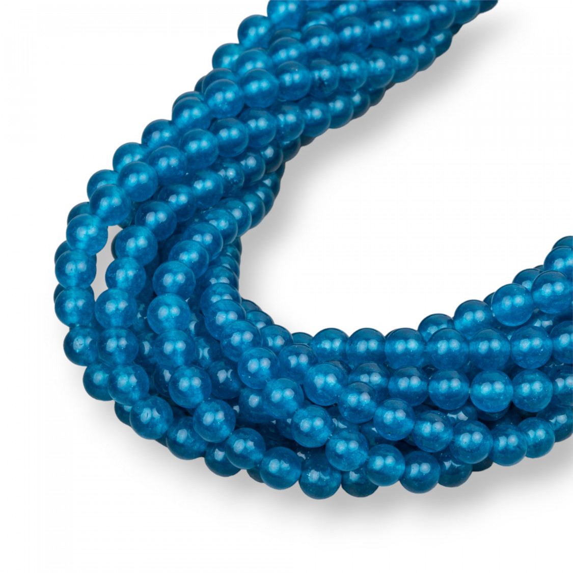 Giada Ghiaccio (Icy Jade) Blu Ottanio Tondo Liscio 6mm-GIADA GHIACCIO | Worldofjewel.com