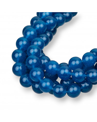 Giada Ghiaccio (Icy Jade) Blu Ottanio Tondo Liscio 10mm-GIADA GHIACCIO | Worldofjewel.com