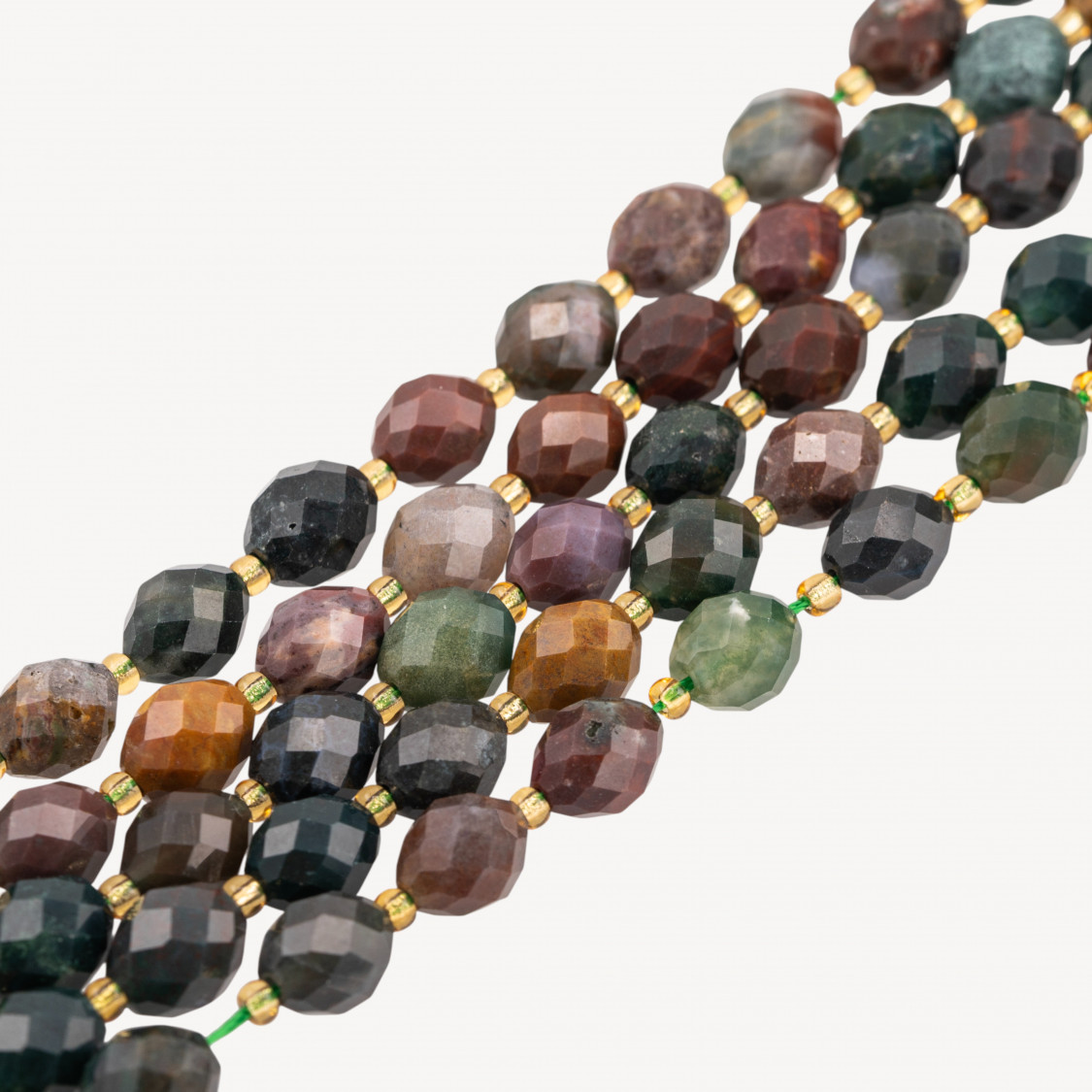 Indian Agate Rigid Olive Cut Faceted 8x10mm-AGATE | Worldofjewel.com