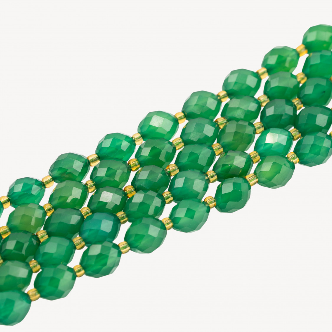 Green Agate Rigid Olive Cut Faceted 9x12mm-AGATE | Worldofjewel.com