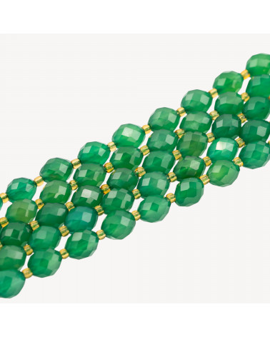 Agata Verde Taglio Rigido Oliva Sfaccettata 9x12mm-GRÜNER ACHAT | Worldofjewel.com