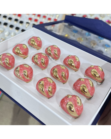 Anelli Bijoux in Acciaio Inossidabile Confezione da 12pz MOD.319-JEWELRY RINGS | Worldofjewel.com