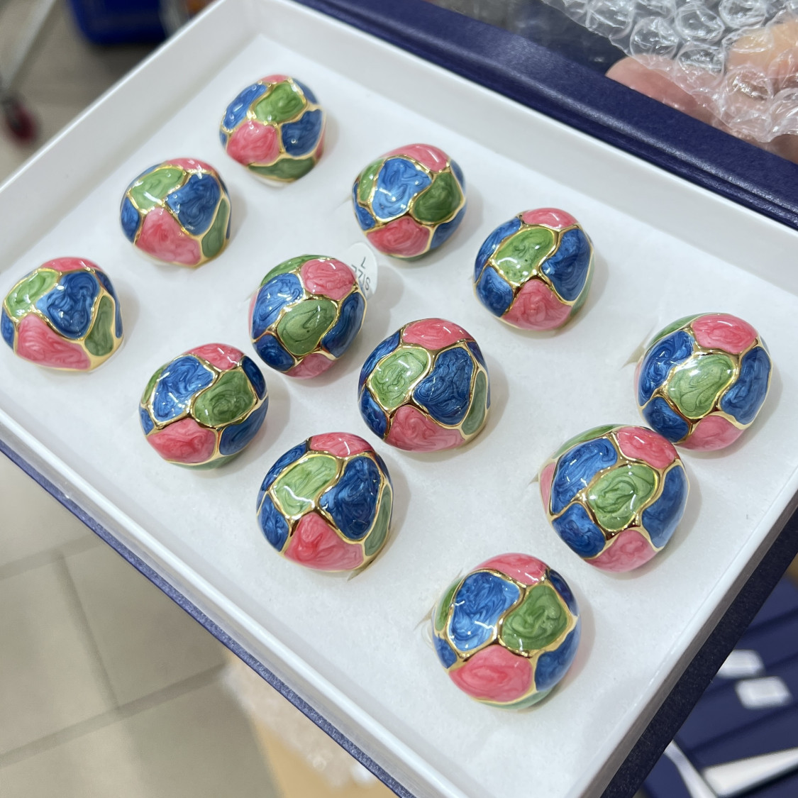 Anelli Bijoux in Acciaio Inossidabile Confezione da 12pz MOD.323-JEWELRY RINGS | Worldofjewel.com