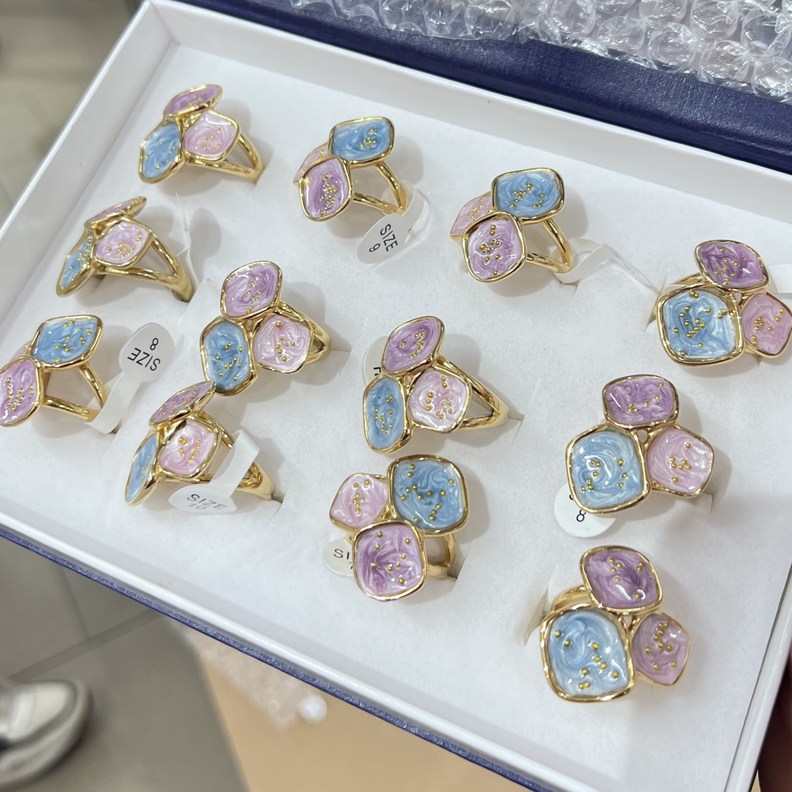 Anelli Bijoux in Acciaio Inossidabile Confezione da 12pz MOD.326-JEWELRY RINGS | Worldofjewel.com