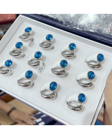 Anelli Bijoux in Acciaio Inossidabile Confezione da 12pz MOD.327-JEWELRY RINGS | Worldofjewel.com